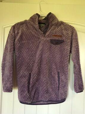 Simply Southern Girls Lavender Plush Pullover Jacket